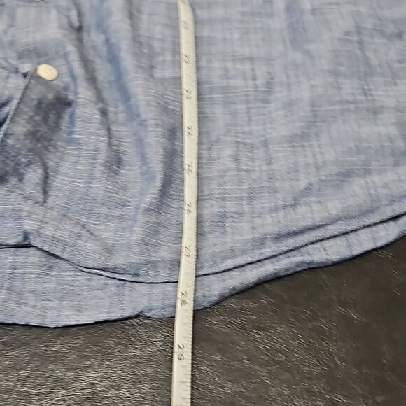 Ben Sherman Mens tailored slim fit button up top Size 16.5 34-35 casual preppy - Picture 8 of 10